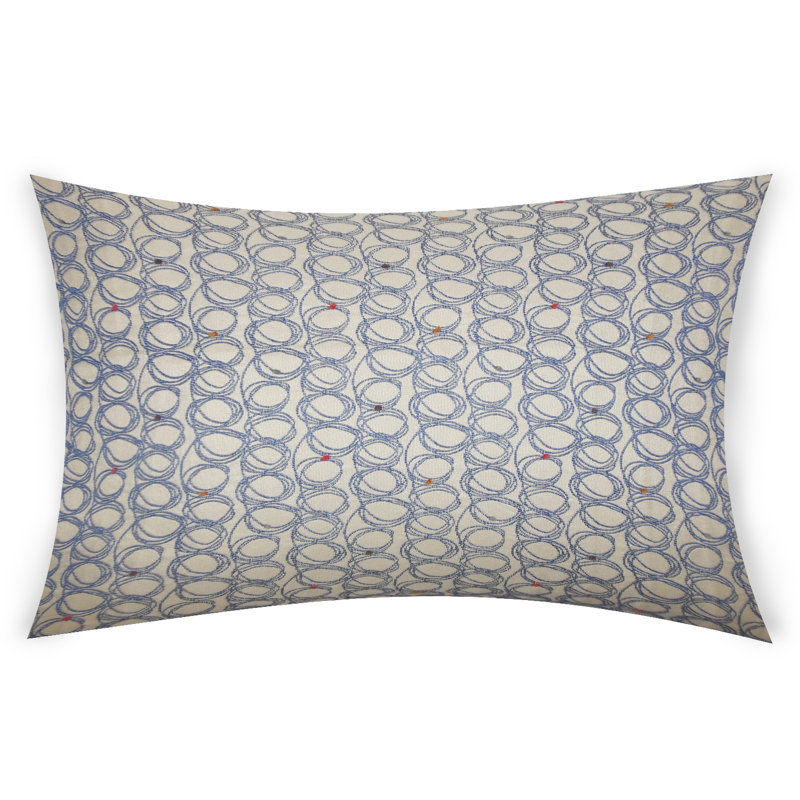 Levi Geometric Feather Reversible Throw Pillow