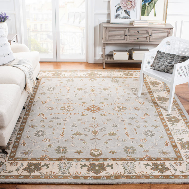 Tressler Hand Tufted Wool Oriental Rug, Rectangle 6' x 9'