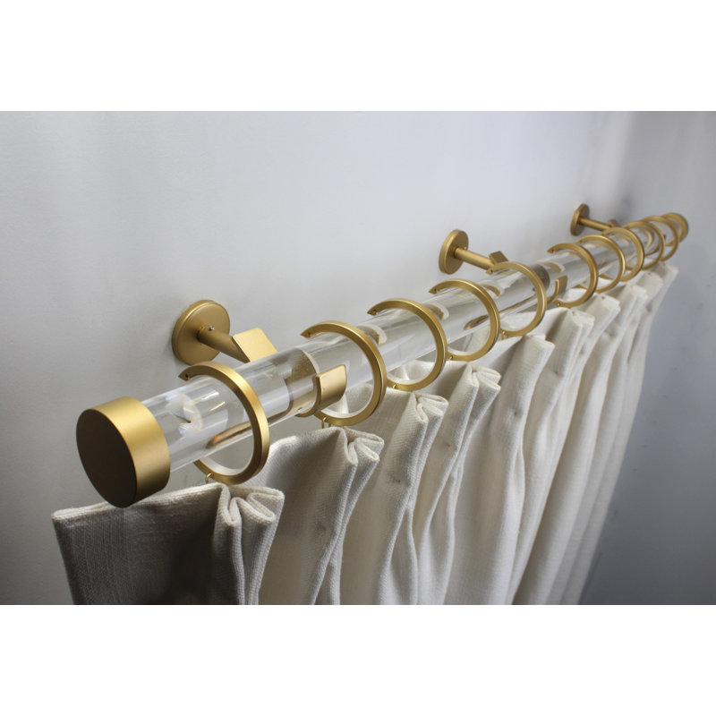 Tringle à rideaux simple 1,5 "Gold, H 4 po x l 72 po x P 4 po