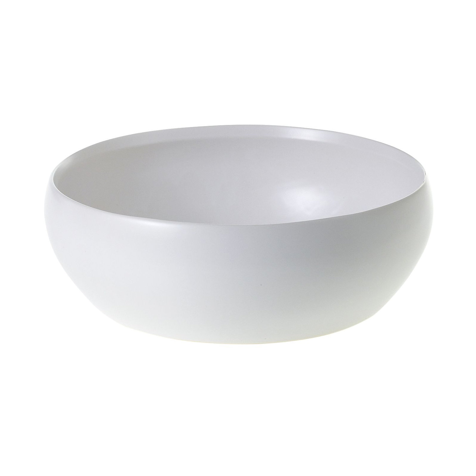 Elyse Handmade Ceramic Decorative Bowl 1, White, 3.75" H x 10.5" W x 10.5" D