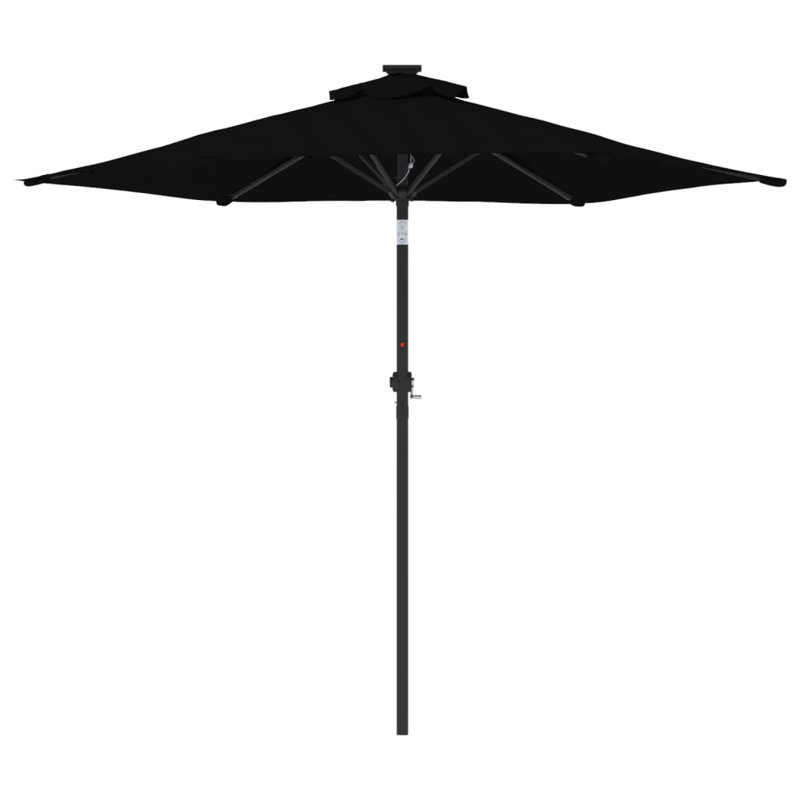 Beach Parasol, Black, 212cm H x 225cm W x 225cm D