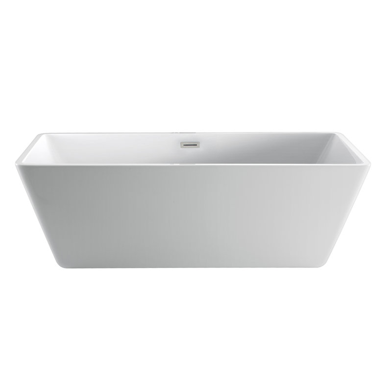Siren 63.62'' x 28.5'' Soaking Acrylic Bathtub