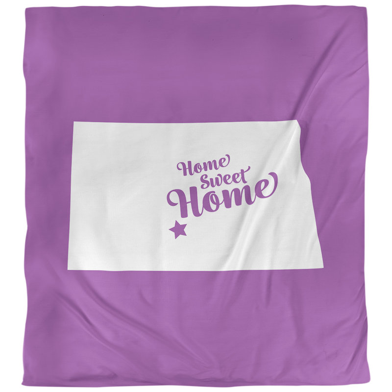Housse de couette bismarck doux, Housse de couette pour grand lit, Violet, Microfibre
