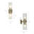 Modern Cylinder 2-Light Warm Silver Wall Sconce