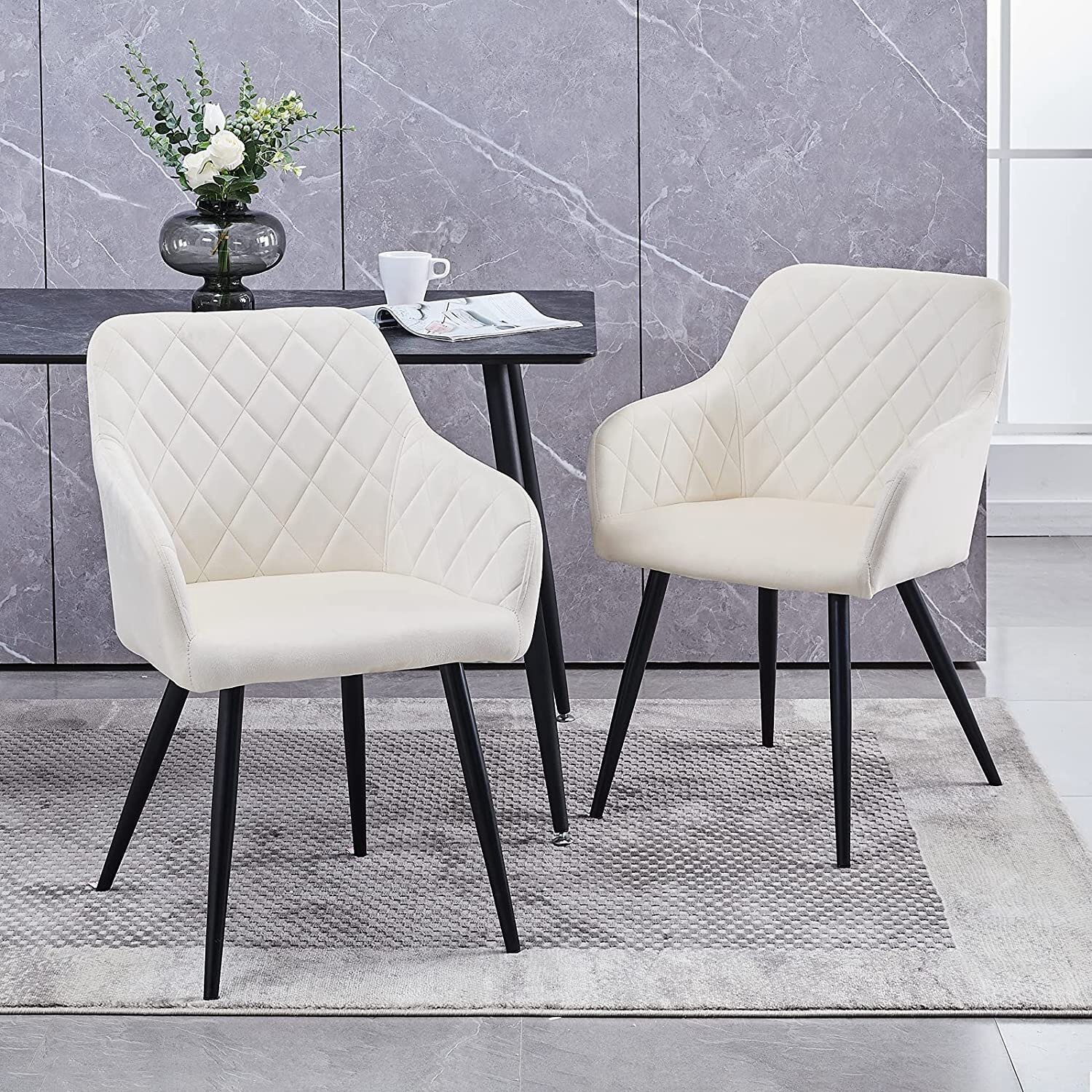 Modern cream on sale dining chairs