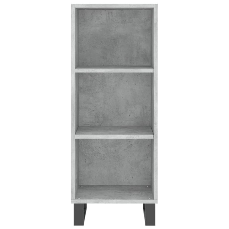 Macmanus 90cm H x 34.5cm W Standard Bookcase, Concrete Grey