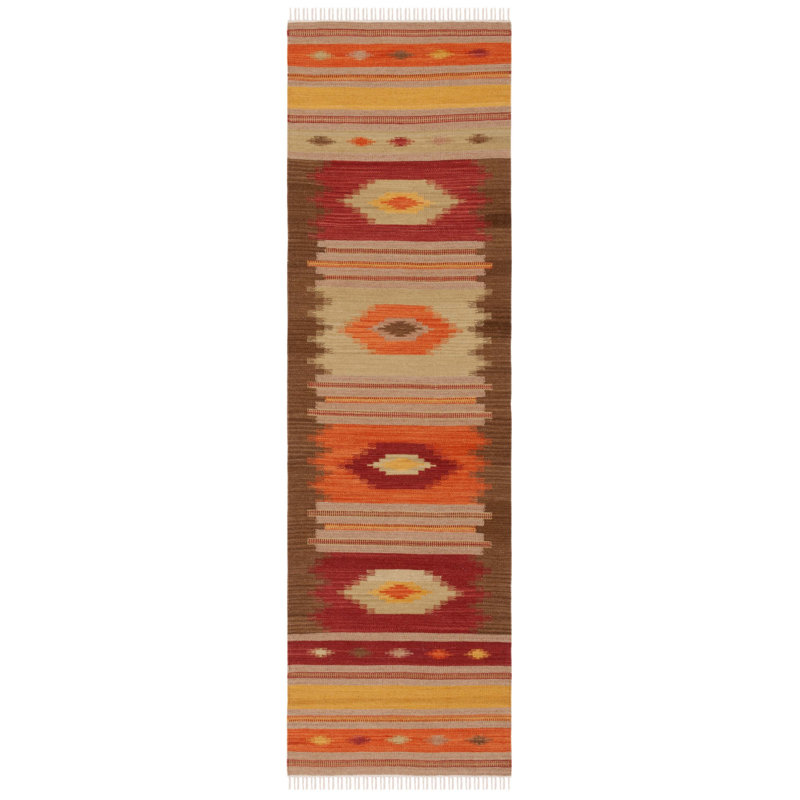 Bennett Hand Woven Wool Southwestern Rug, Runner 2'3" x 8'
