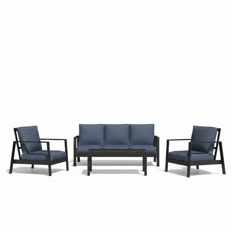4-Piece Outdoor Patio Furniture Set, Blue
