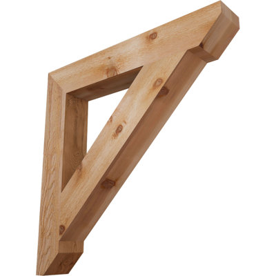 6"W x 40"D x 40"H Traditional Slat Rough Sawn Bracket, Western Red Cedar