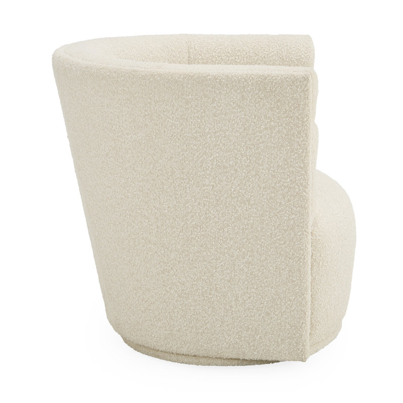Maxime Swivel Club Chair, Olympus Oatmeal Boucle