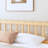 Solid Wood Bed Frame with Wavy Headboard, No Box Spring Needed, Bamboo&Metal-108620993