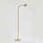 Regent 68 in. Industrial Modern LED Gold Floor Lamp with Height-Adjustable Gooseneck in Brass Finish