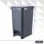 Poubelle avec pédale Superio Slim - 16 gallons, poubelle, petite poubelle pour salle de bain, cuisine, bureau, patio ou cour arrière - gris onyx (paquet de 2)-123538735-123538736