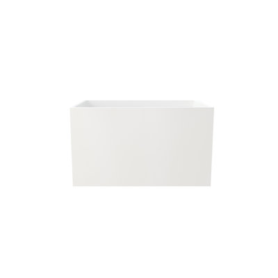 Baignoire autoportante en acrylique de 109 cm (43 po), blanc brillant, de forme carrée avec siège intégré confortable, matériaux durables, aménagement compact, profondeur de 107 cm (42,18 po), siège ergonomique.