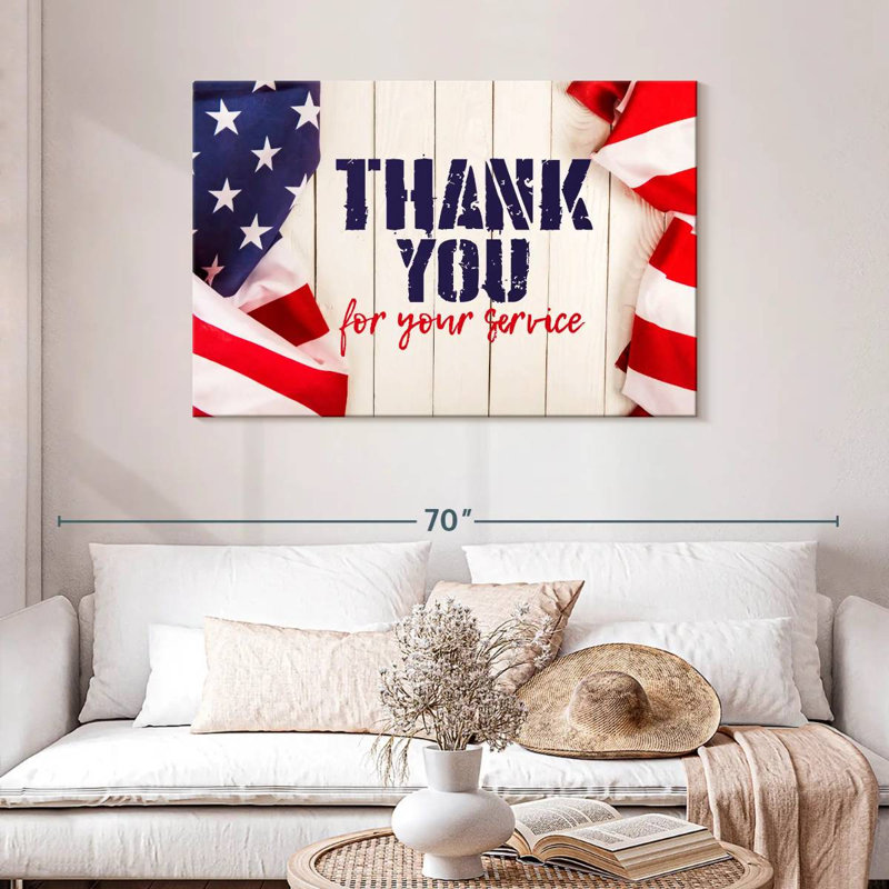 Lelend Thank You Servicemen, H 30 po x l 45 po