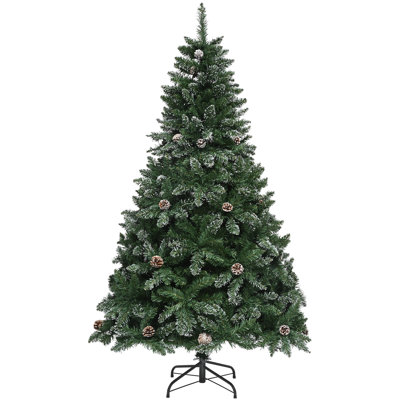 6ft Green Artificial Christmas Tree with pinecone