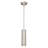 1-light Brushed Nickel Modern Mini Pendant Light With Cylindrical Metal Shade-852406193