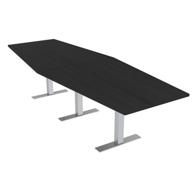 Hexagon Meeting Room Table With Metal T Feet