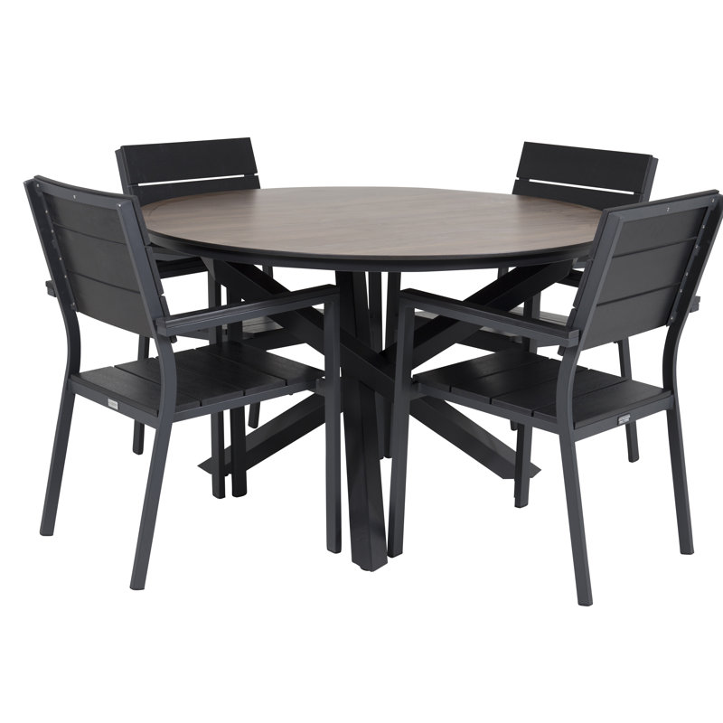 Drishya 4 - Person Patio Dining Set Round Table