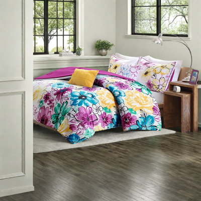 Antimicrobial Polyester Bedding Sets, Twin Xl Floral Style For Home