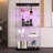 4 Shelves And 2 Doors Glass Display Cabinet With Led Lights, Floor Standing Curio For Living Room, Bedroom, Office, 64.7"x31.7"x14.3", Black - Stylish Storage Collectibles 64.7"x31.7"x14.3"