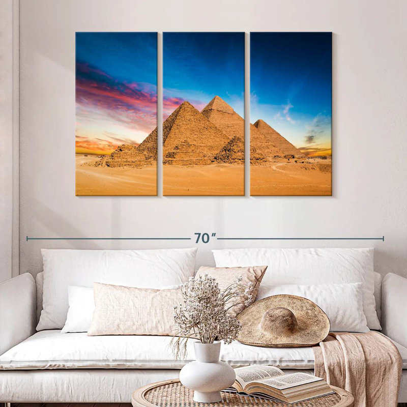 Pyramides d'Adella à Gizeh, H 32 po x l 50 po