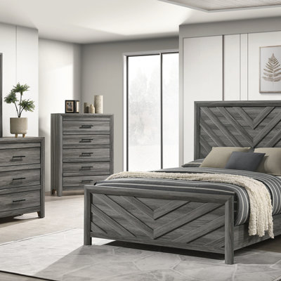 Lit simple en bois de style moderne