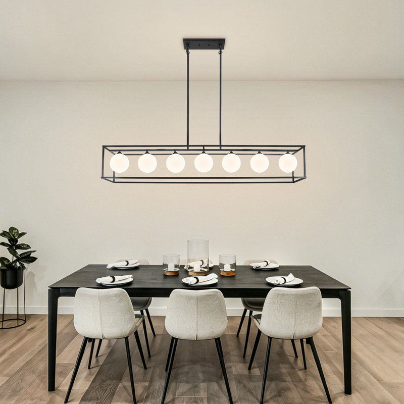 7 - Light Chandelier Dining Room Chandelier Rectangle Chandelier Kitchen Island Lighting Island Lights For Kitchen