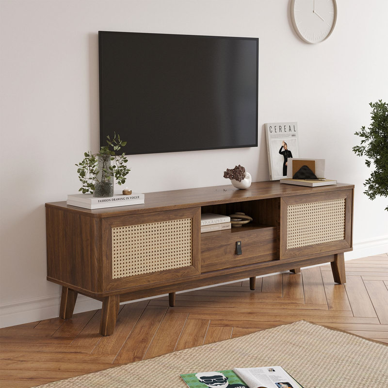  Meuble télé pour téléviseur de 60 po ou moins, Bois brun