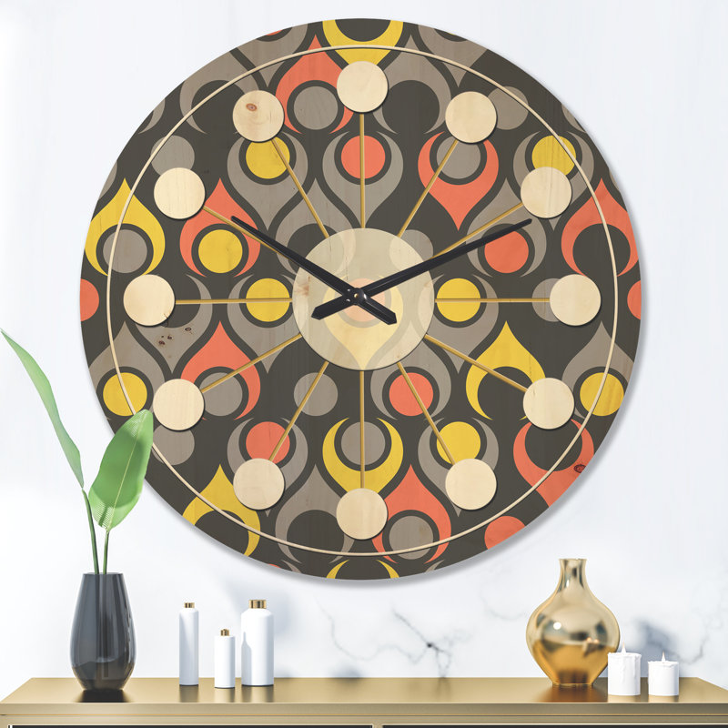 Horloge murale abstraite, Grand