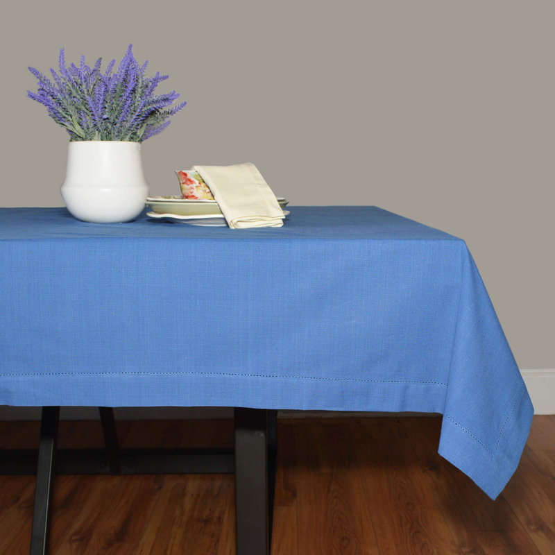 Nappe 100% coton Adérito, 60 po x 84 po, Bleu provençal