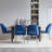 Open Back Dining Chairs, Velvet, Golden Leg-948641796
