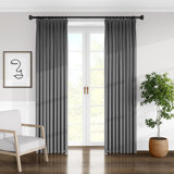 Jasper Drapery Solid Room Darkening Pinch Pleat Single Curtain Panel