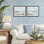 Ensemble de 2 reproductions encadrées sous verre Morning Bliss Coastline, par Natalie Carpentieri