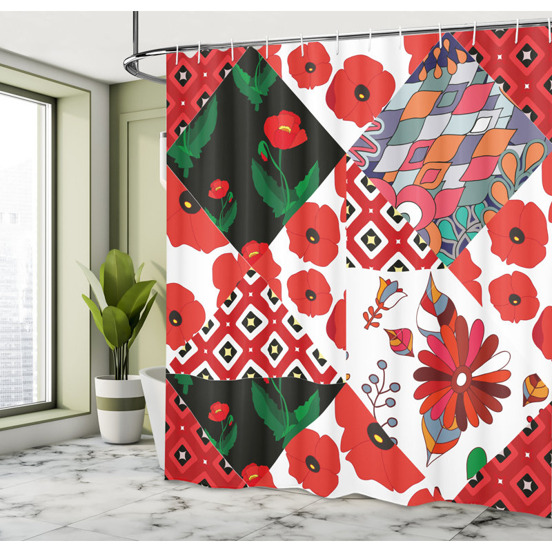 Shower Curtain with Hooks Included