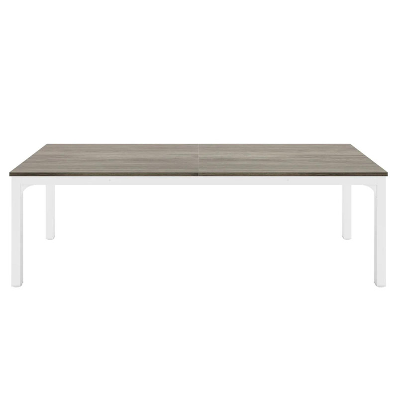 Conference Table,Extra Long Writing Desk,Office Desk, Taupe/White