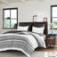 Housse de couette très grand / très grand 3 pièces, coton chenille, capitonnage blanc, chic, fermeture à boutons, 4 attaches de coin, lavable à la machine, et taies décoratives 3 pièces en coton, look, coins avec 2 inclus