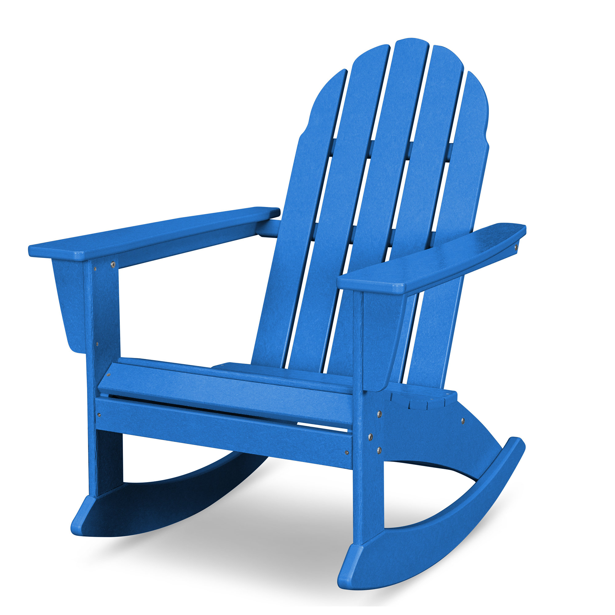 POLYWOOD Vineyard Adirondack Rocking Chair, Pacific Blue