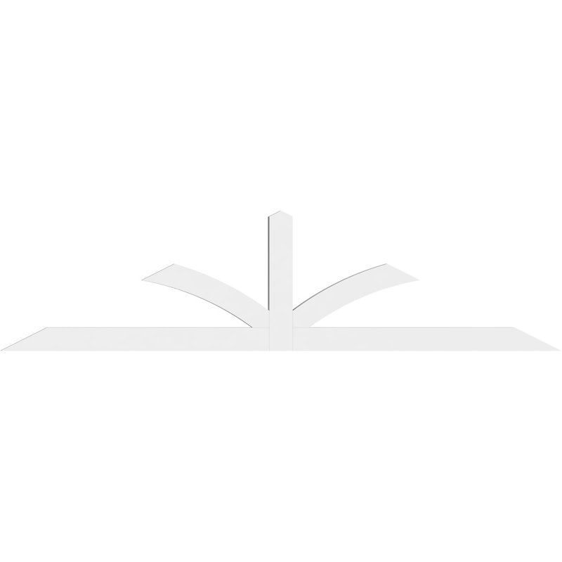Richland Architectural Grade PVC Gable Bracket, 24" H x 96" W (Pitch: 6/12), 2" D x 4" F