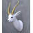 Jaliene White Gazelle Head Life Size Statue