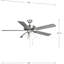 Ventilateur de plafond transitionnel d'intérieur en nickel brossé de 52 po avec pales en bois vieilli AirPro-106553218
