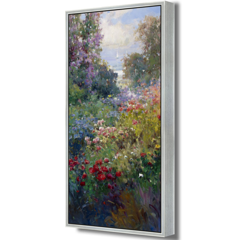 Garden To The Sea Print, 50" H x 26" W, Silver