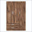 Armoire de rangement à 3 portes avec 2 tiges de suspension et tiroir verrouillable
