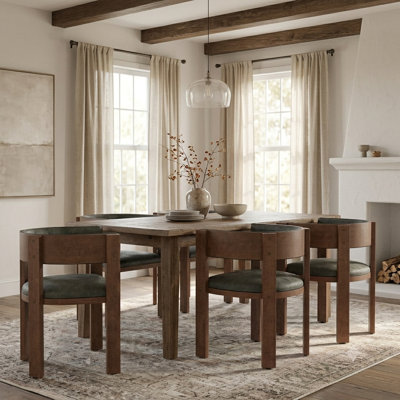 Ensemble de 4 chaises de salle à manger en bois massif Pliner Albert