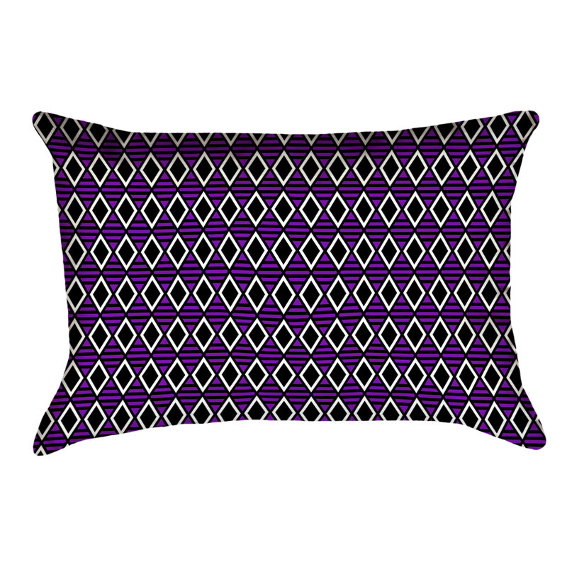Housse de coussin Katelyn Elizabeth, Polyester, Noir / mauve
