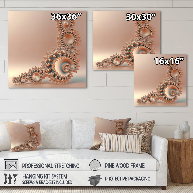 «Pastel Fractal Simplicity VI», reproduction sur toile, H 30 po x l 30 po x P 1 po, Toile tendue