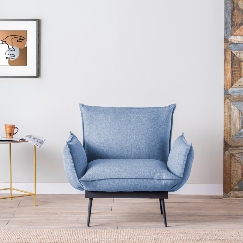 Fauteuil en polyester l 37,4 po Allessio, Bleu