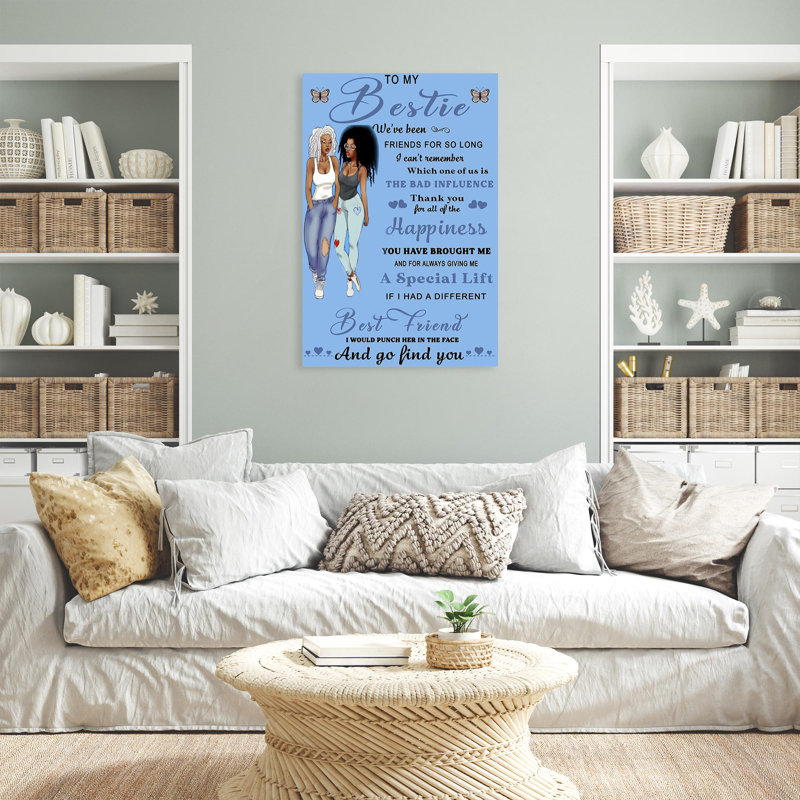To My Bestie, impression sur toile, H 20 po x l 16 po x P 1,25 po