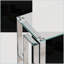 Table basse minimaliste moderne en acier inoxydable et en verre transparent pour le salon, facile à nettoyer et durable-121836570