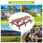 Extra Large 95-Inch Rustic Brown Outdoor Picnic Table Set With Benches - Fits 12 Persons Comfortably